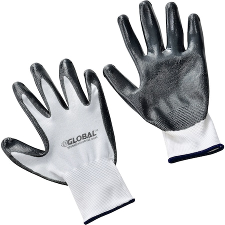 Global Industrial Coated Gloves, Nylon, Nitrile, Multi-Colored, XL 708346XL